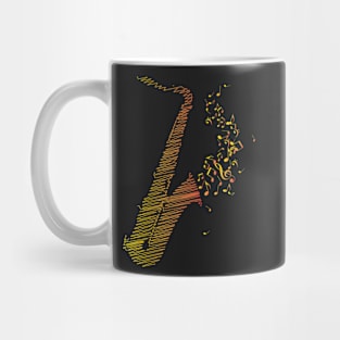 Creative Saxophone Art - Orange Mix Mug